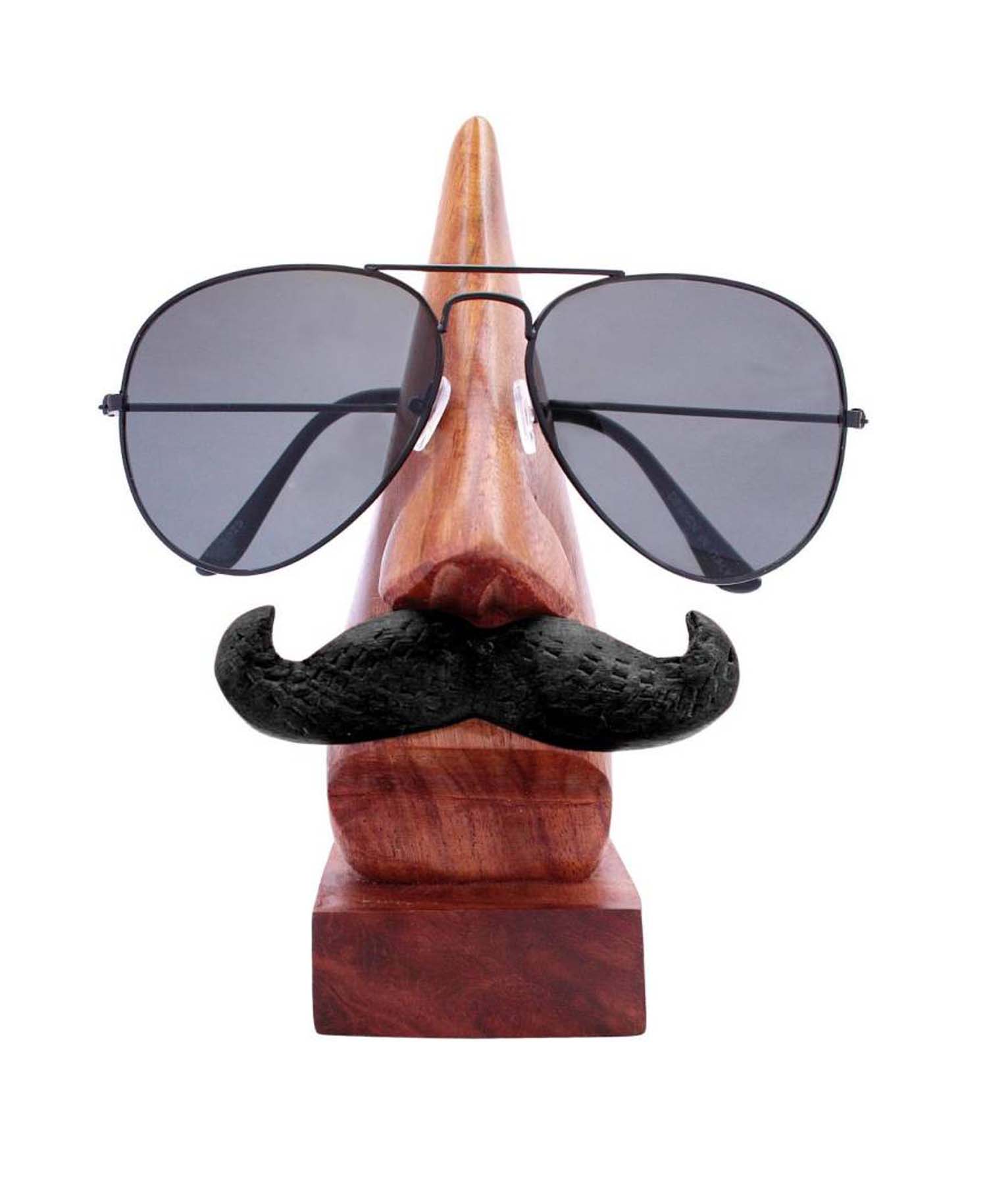 Rgrandsons Wooden Nose Shaped Spectacle Specs Eyeglass Holder